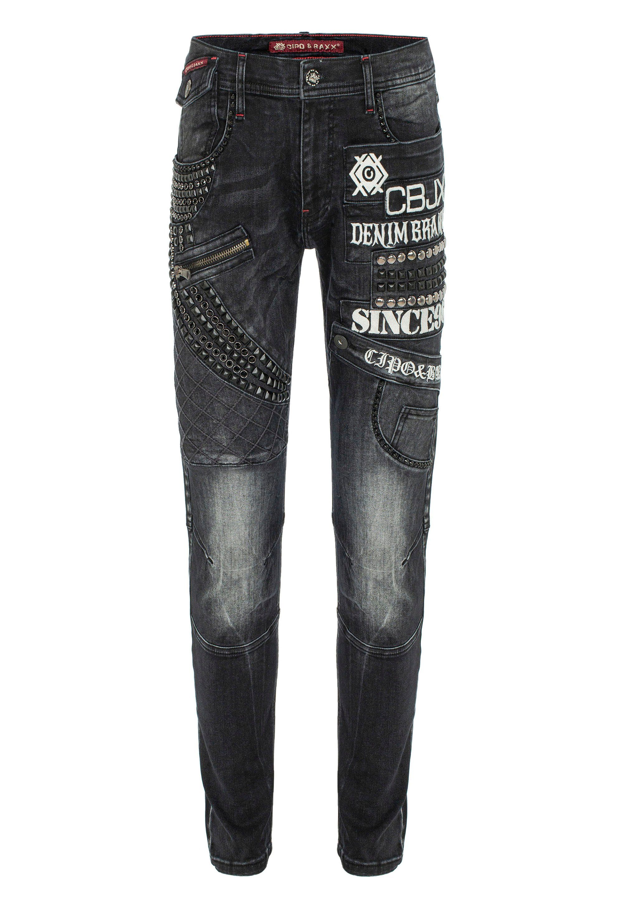 & coolen Cipo Nieten mit Baxx Slim-fit-Jeans