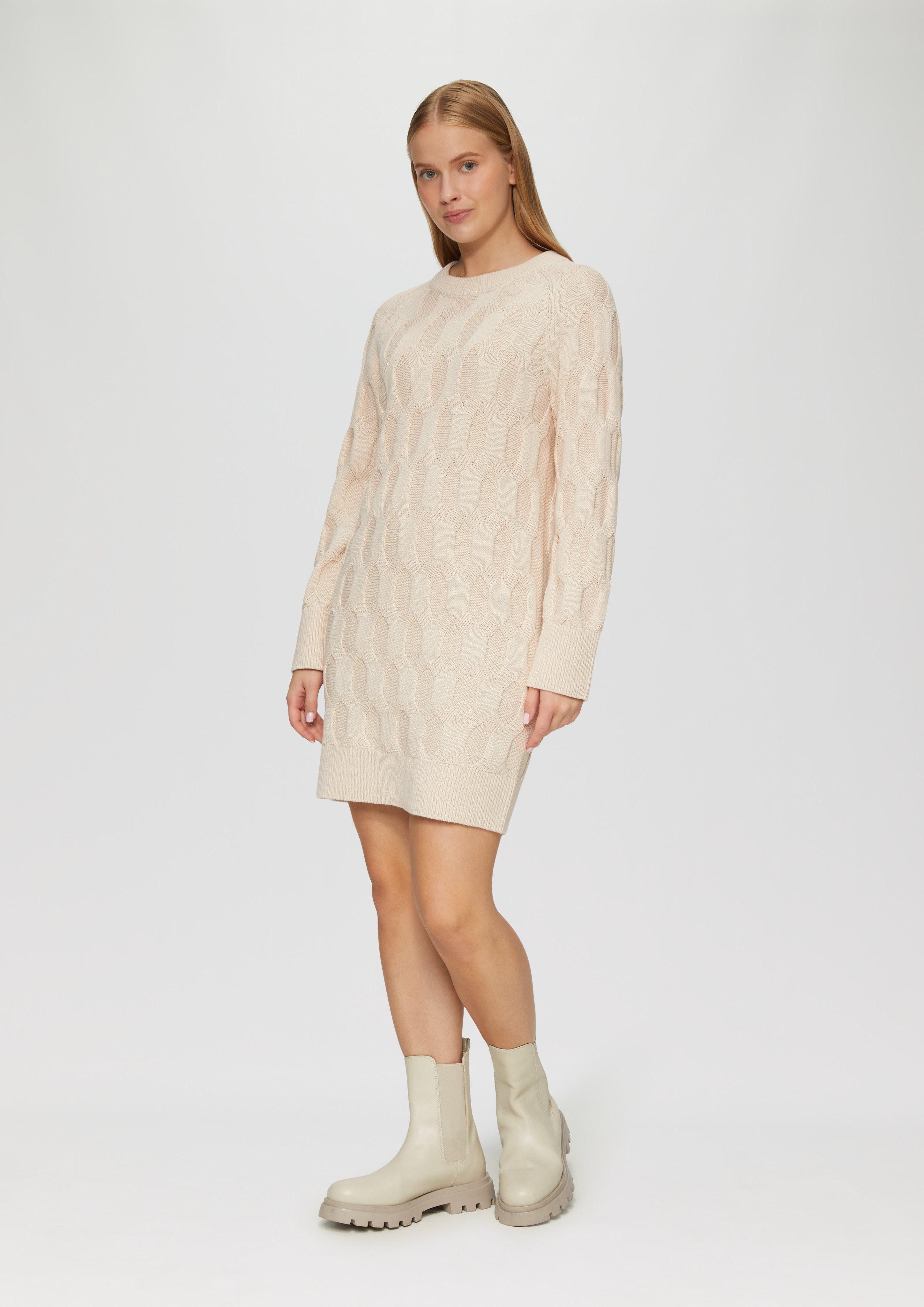 Minikleid Kleid mit Strickmuster