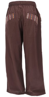 Guru-Shop Relaxhose Yogahose mit aufgesetzten Taschen, bequeme.. Hippie, Ethno Style, alternative Bekleidung