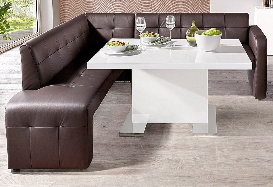 exxpo - sofa fashion Essbank Barista, bequem und elegant, hohe Bodenfreiheit, Eckbank Barista bequem und elegant, hochwertige Detailverarbeitung
