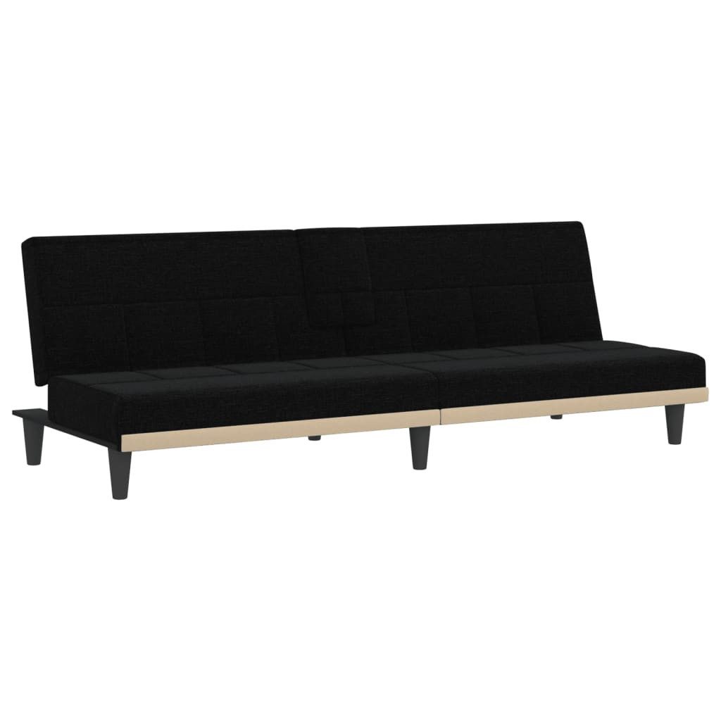 vidaXL Sofa Schlafsofa mit Getränkehaltern Schwarz günstig online kaufen