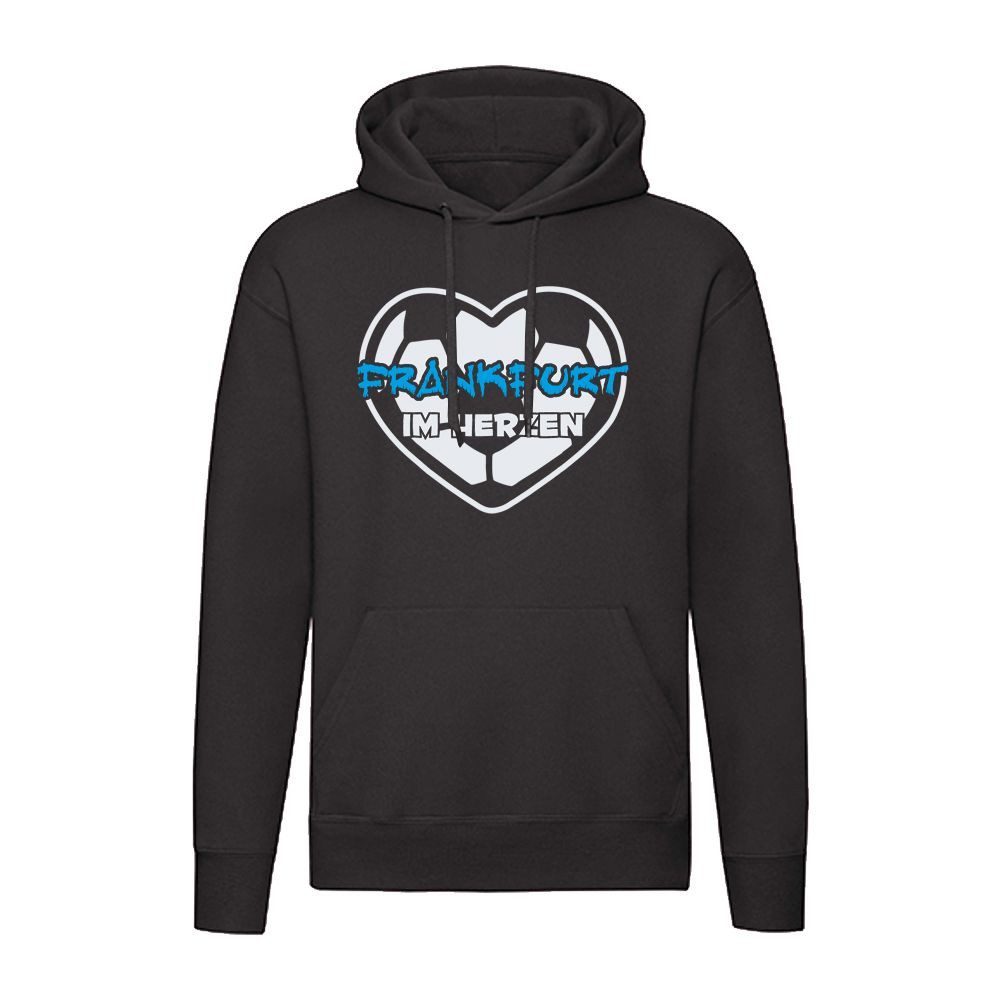 G-graphics Hoodie Frankfurt im Herzen (blau) Unisex Pullover mit einem Motiv für den echten Fan