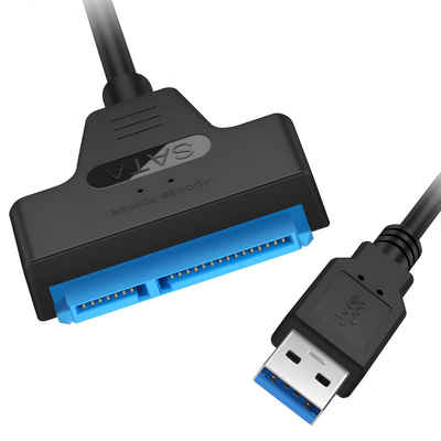 Retoo USB 3.0 zu SATA Adapter Kabel 2.5 Zoll HDD SSD Externe Festplatten Computer-Adapter SATA, USB 3.0 Typ A zu USB 3.0 Typ A, Zeitsparend, Plug & Play