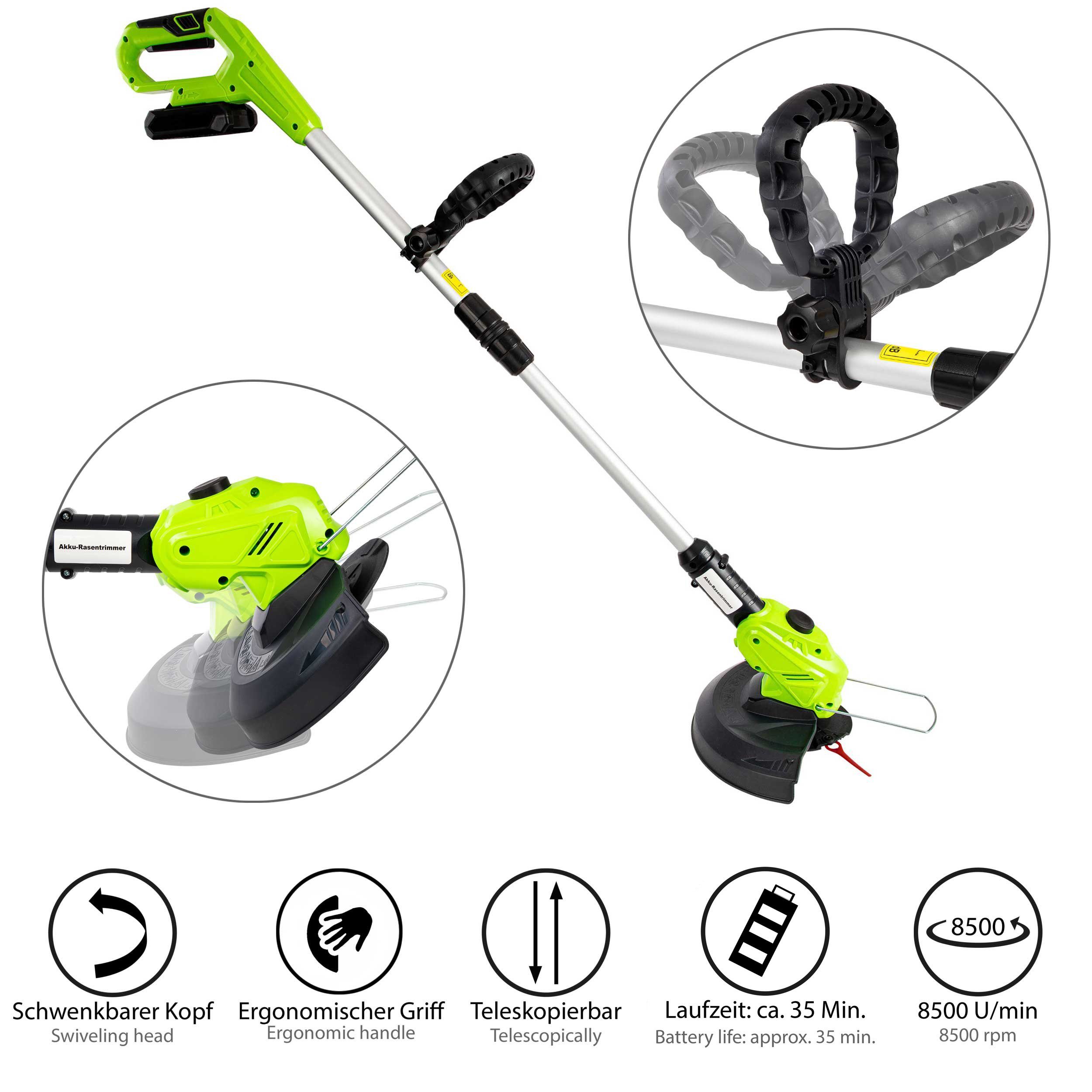 ONVAYA Akku-Rasentrimmer Akku Rasentrimmer, Ersatzmesser, Rasenkantenschneider Freischneider