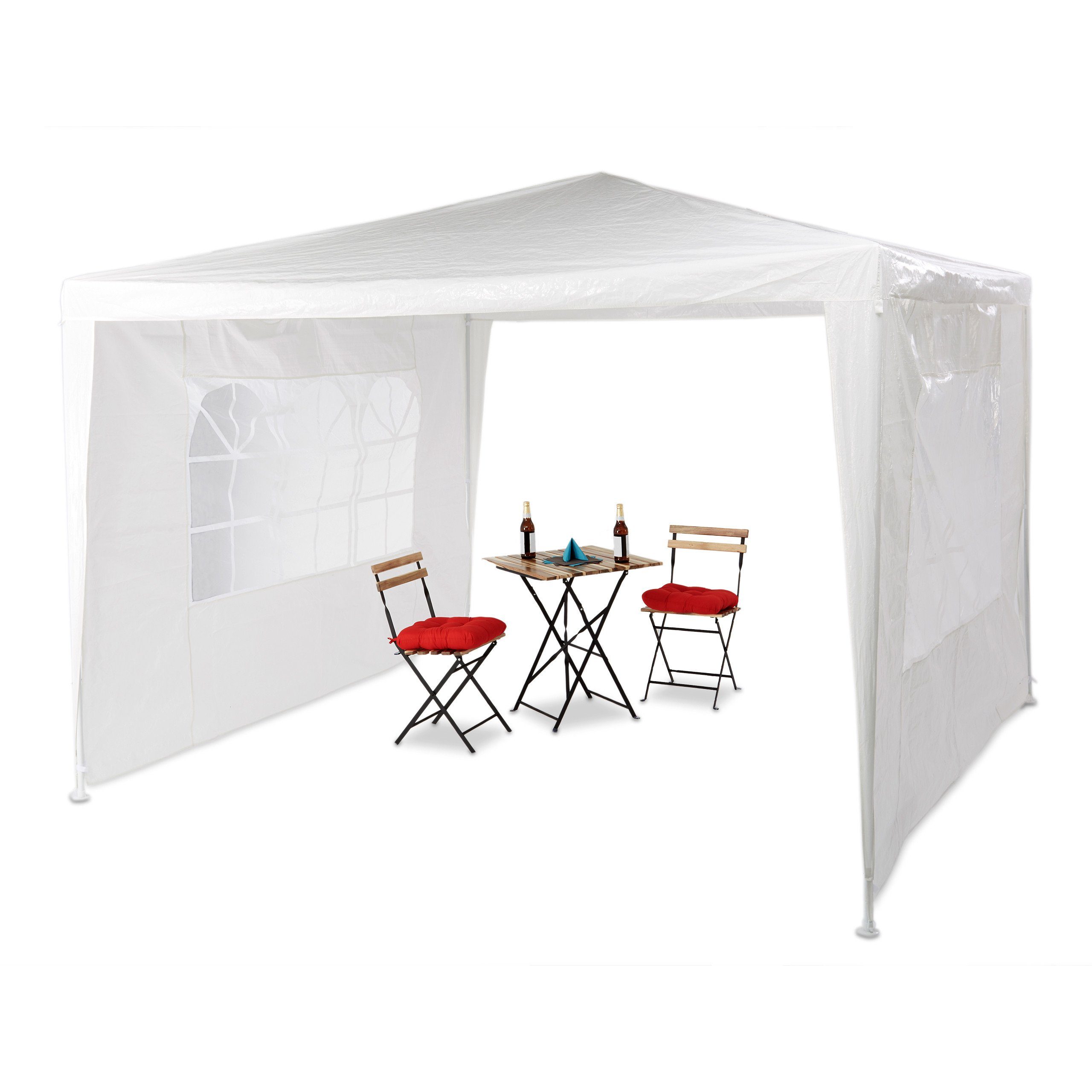 relaxdays Pavillon 3x3 m mit 2 günstig online kaufen