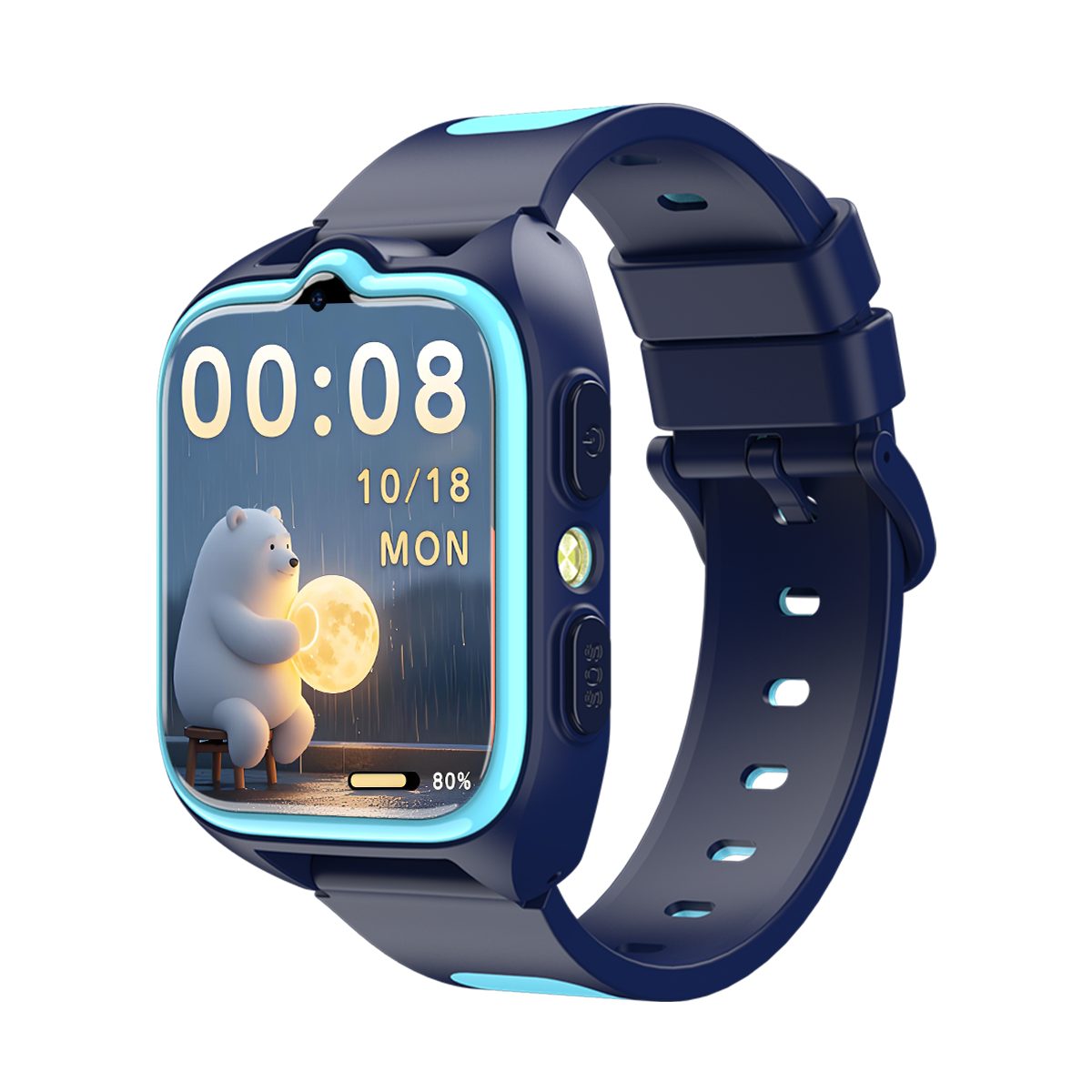 blackview 4G-Uhr mit Anruffunktion,Wasserdicht, SOS,LBS+WiFi+GPS-Tracker Kinder Smartwatch (4,7 cm/1,75 Zoll, IOS/Android), Taschenlampe, 4G LTE, Schulmodus, Telefonanruf, Sprachchat, IP67