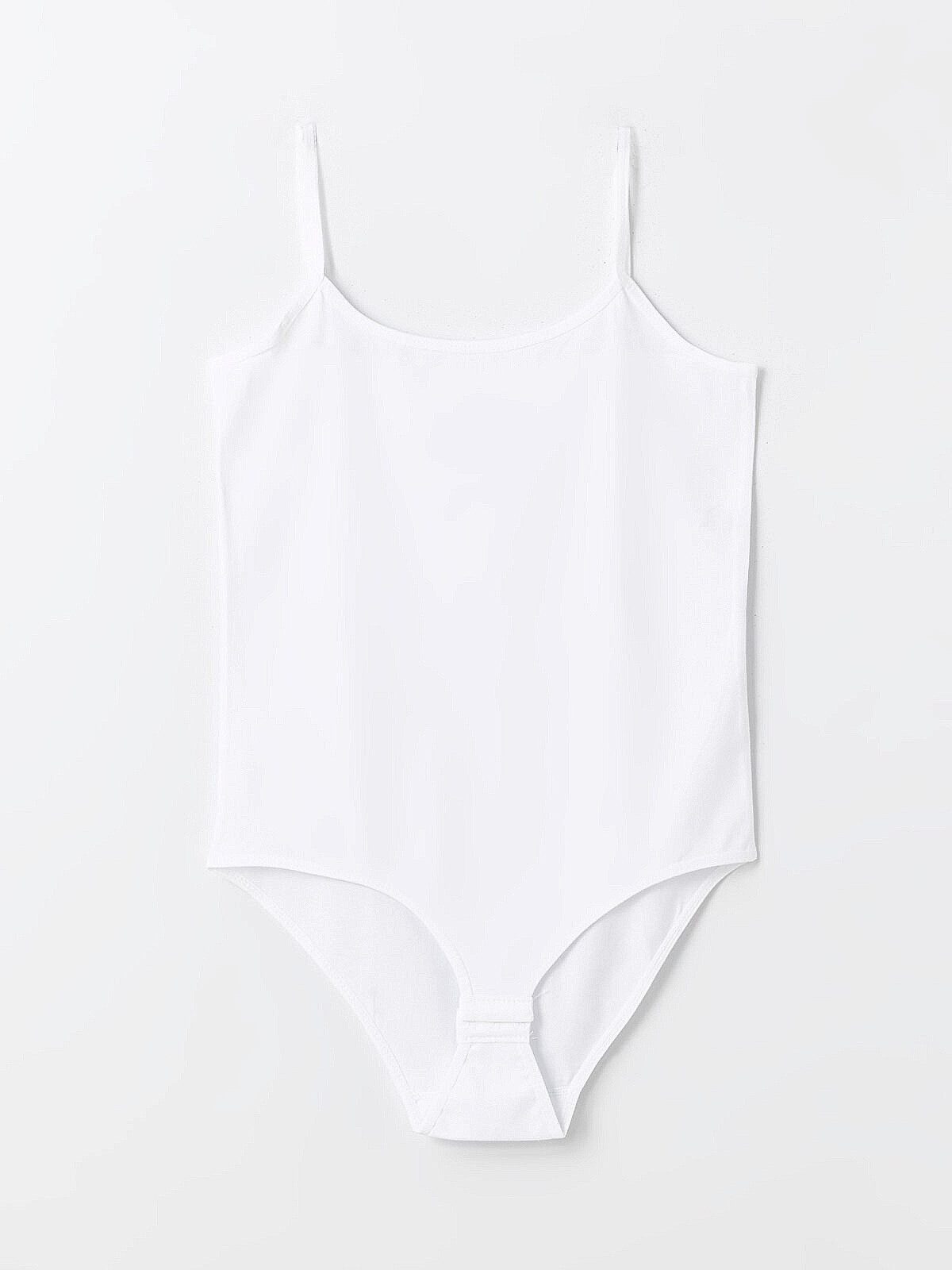 Feelline Body 3er Pack Damen Trägerbody Spaghettiträger - mit Hakenverschluss (Basic Body, Unterwäsche, 3er Pack) Hakenverschluss im Schritt, elastisch, atmungs – Bild 3 von 3