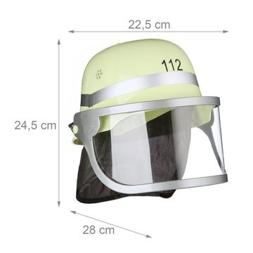 relaxdays Feuerwehrhelm 12 x Feuerwehrhelm "112"