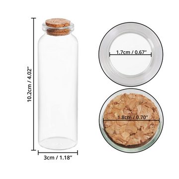 Belle Vous Aufbewahrungsbox Small Glass Bottles with Cork - 36 Pack, 50ml, Small Glass Bottles with Cork - 36 Pack, 50ml - Wedding or Spice Jars