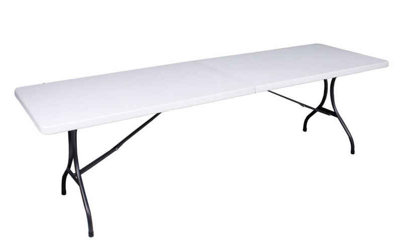 Gravidus Klapptisch »Tisch Falttisch Klapptisch Balkontisch Biertisch klappbar Kunststoff Weiß 244 cm«