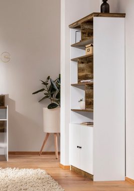 loft24 Bücherregal Casper, 2-trg. Aktenregal im rustikalen Landhaus Design, FSC®-zertifiziert