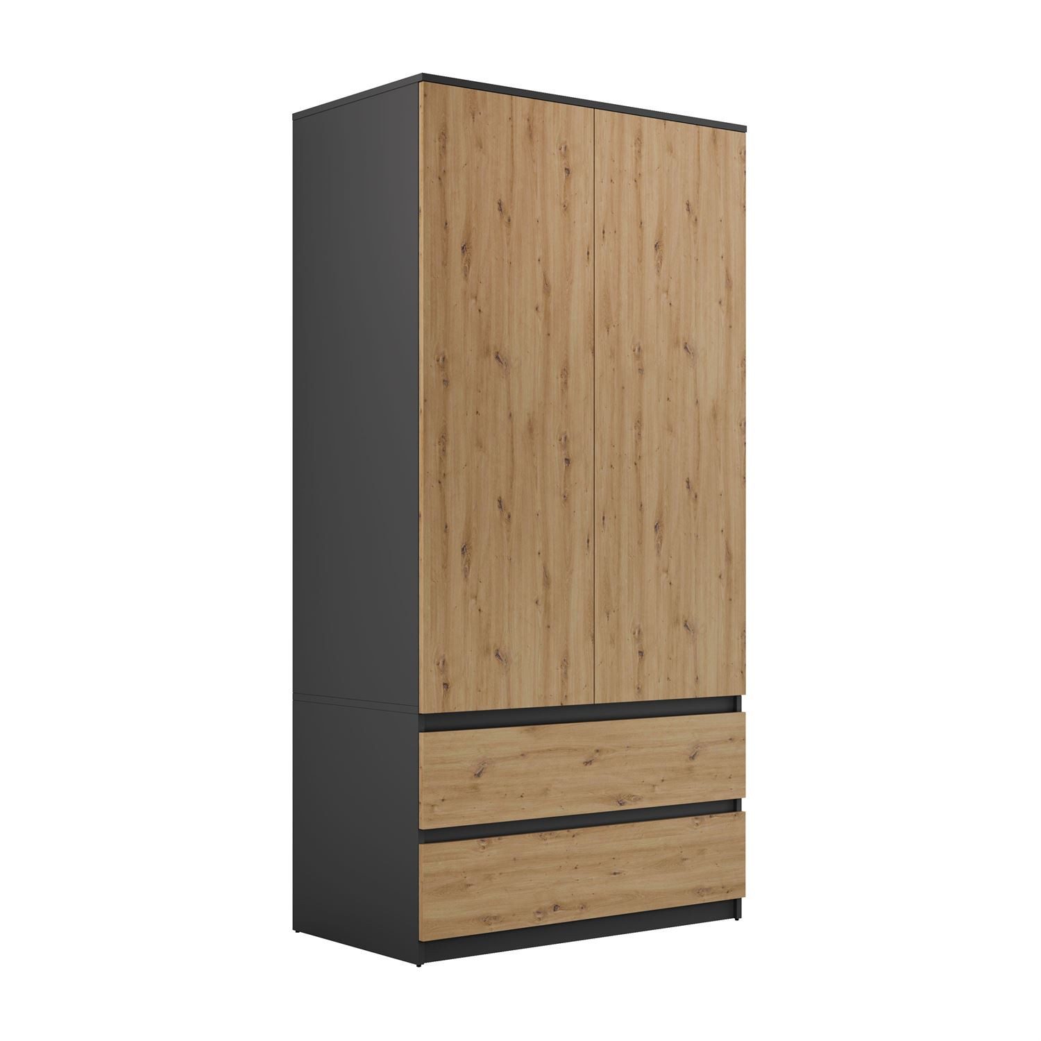 Lookway Kleiderschrank HANA SS-90 Zweitüriger Schrank Breite: 90 cm