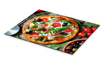 Posterlounge Alu-Dibond-Druck Editors Choice, Frische selbstgemachte Pizza, Küche Mediterran Fotografie