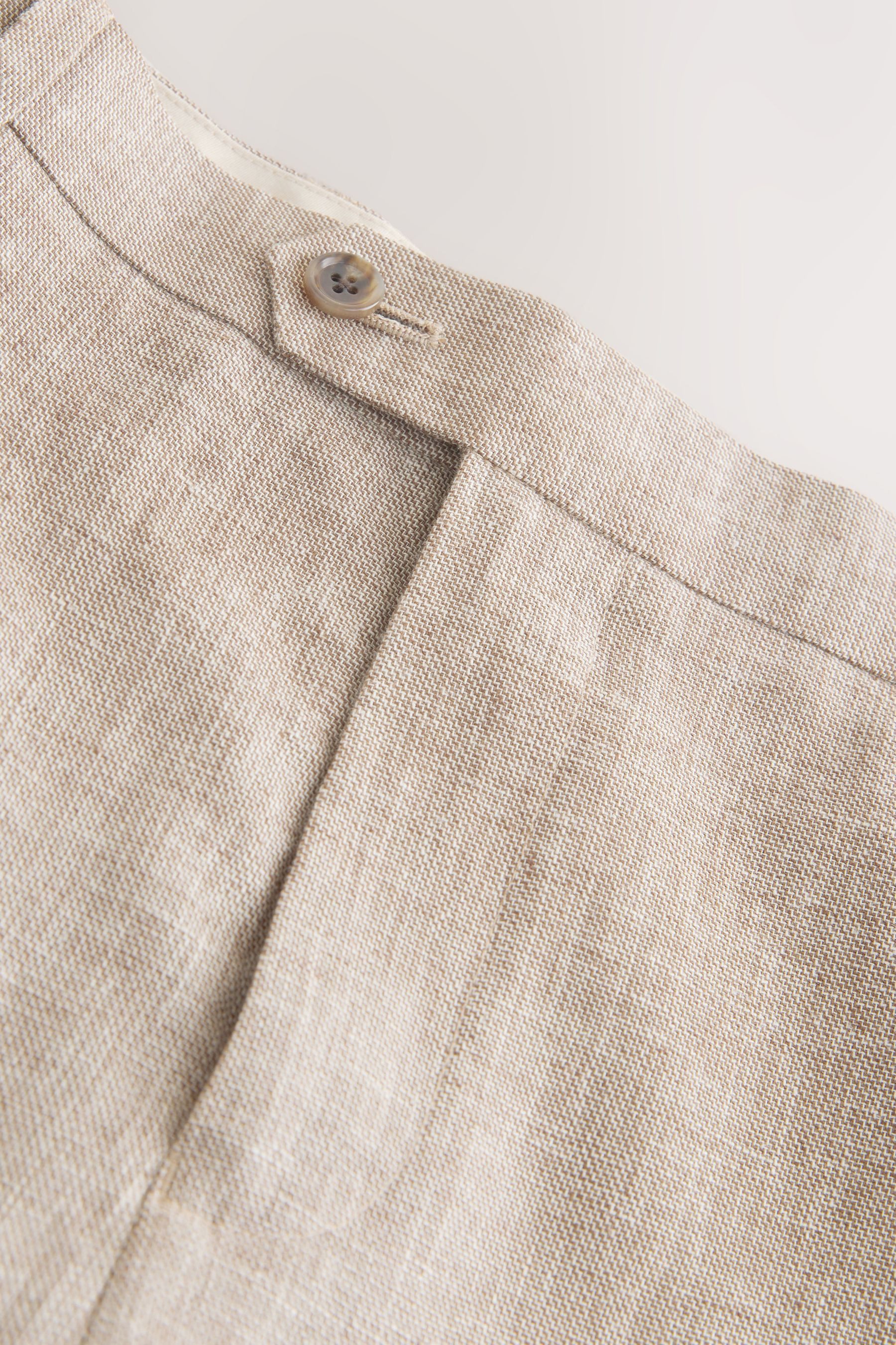 Next Anzughose Strukturierte Tailored Fit Anzughose aus Leinenmix (1-tlg)