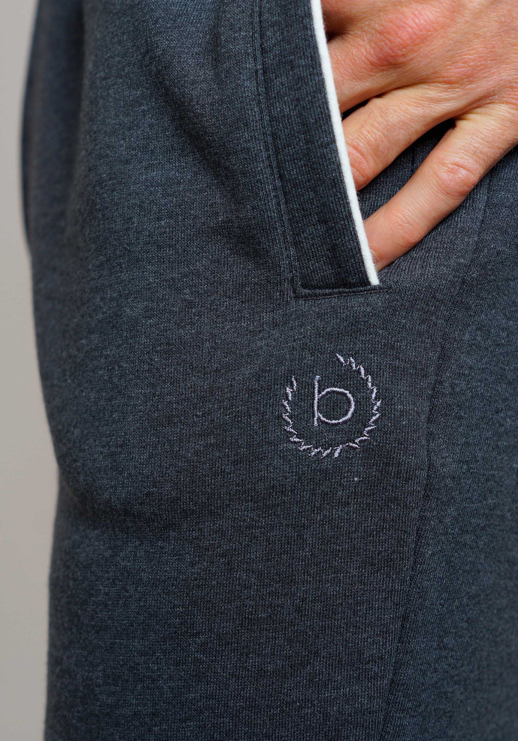 bugatti Pyjamahose (1-tlg) locker, lässig, mit Seitentaschen, bequem, weich, wärmend, Baumwollmix