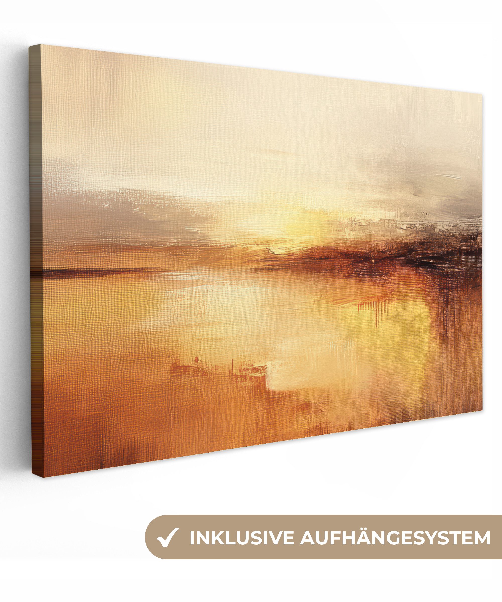 OneMillionCanvasses® Leinwandbild Abstrakt - Braun - Modern - Herbstfarben, günstig online kaufen