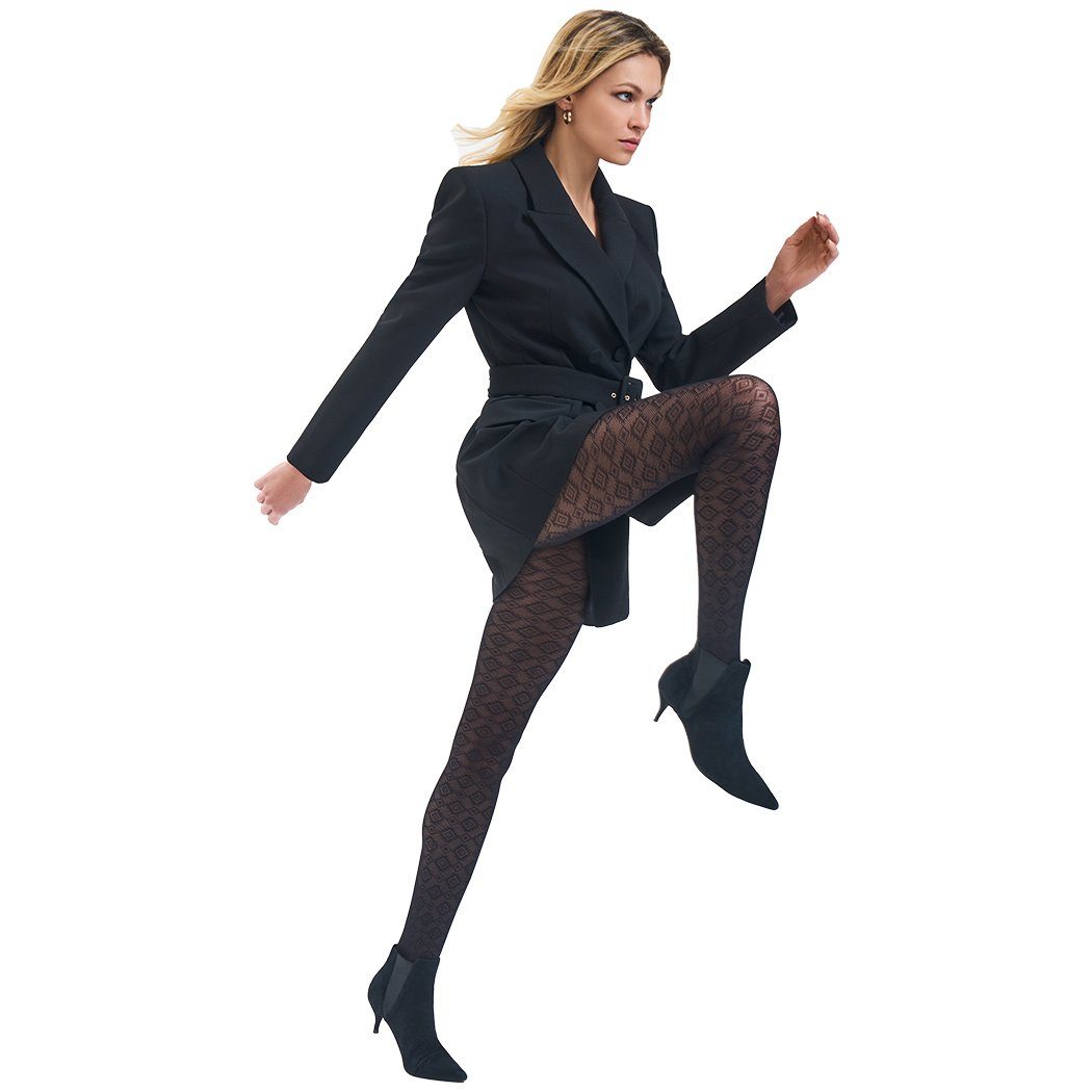 Mura Netzstrumpfhose Jacquard ETNO 50 DEN (Packung 1 St. 1er-Pack) elegant