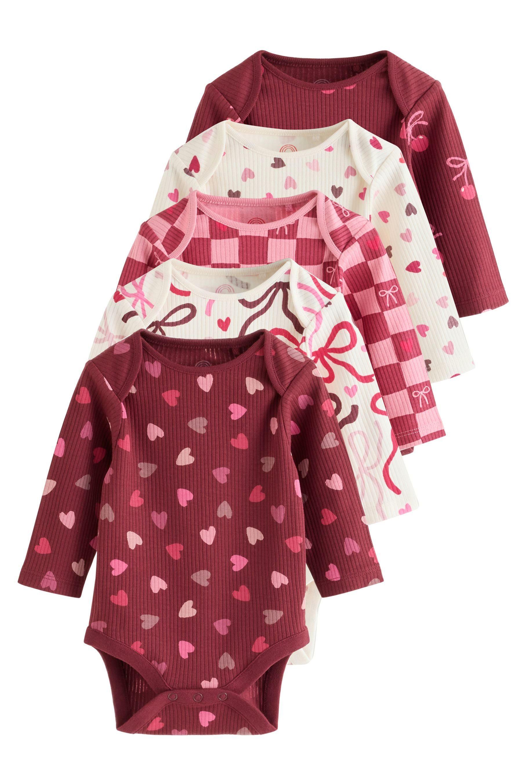 Next Langarmbody Baby-Bodys mit langem Arm, 5er-Pack (5-tlg)