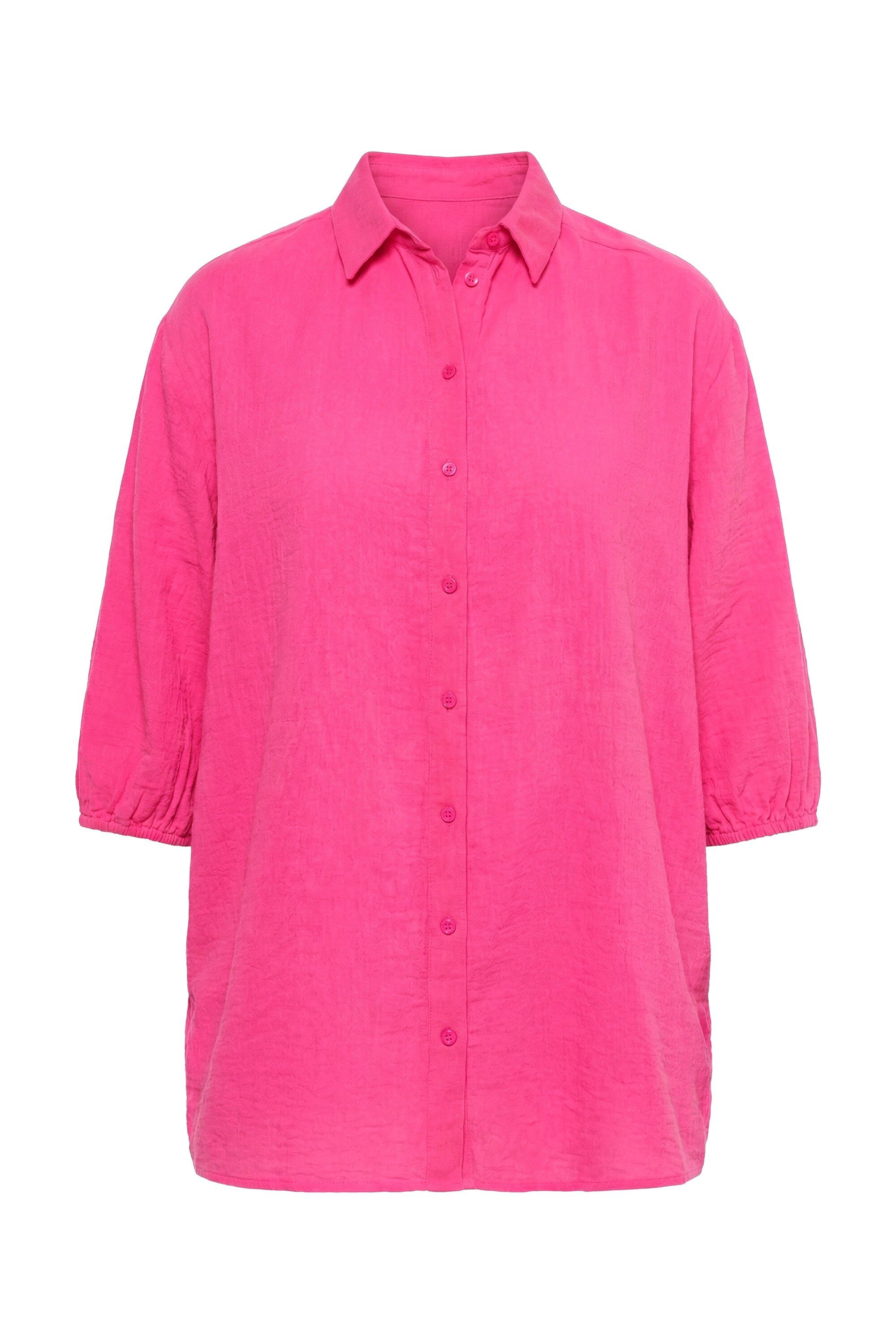 Angel of Style Longbluse Bluse oversized Musselin Rücken Frauen-Motiv