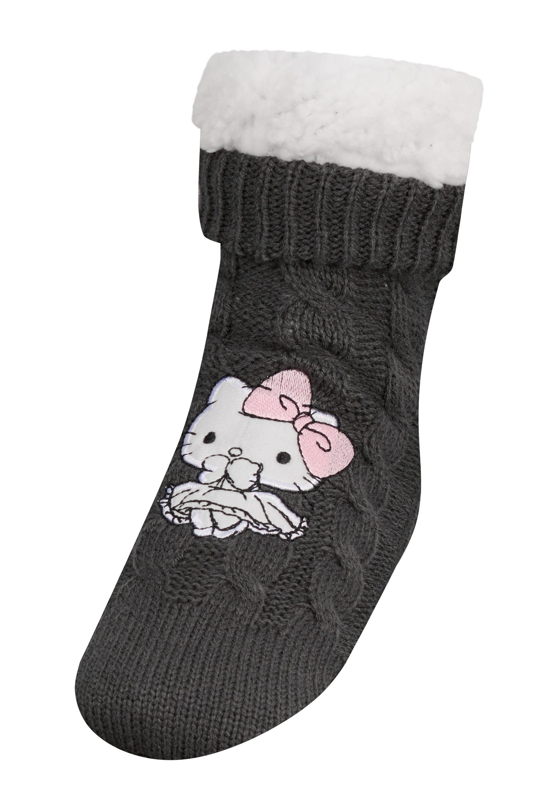 Hello Kitty ABS-Socken Damen Hausschuh-Socken Kuschelsocken Stopper-Socken günstig online kaufen