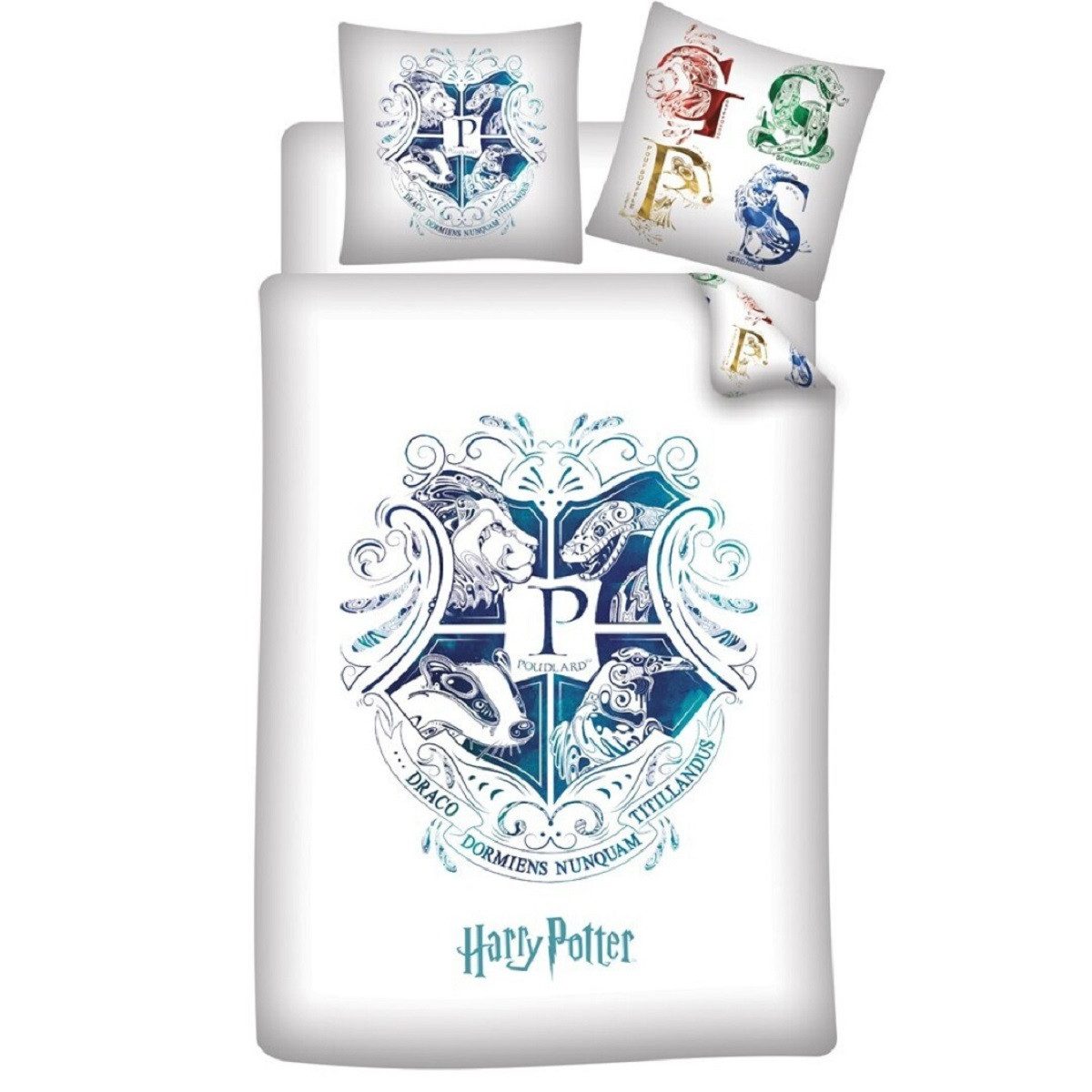 Harry Potter Bettwäsche Bettwäsche-Set Decke & Kissenbezug 140x200 + 63x63 cm aus Microfaser
