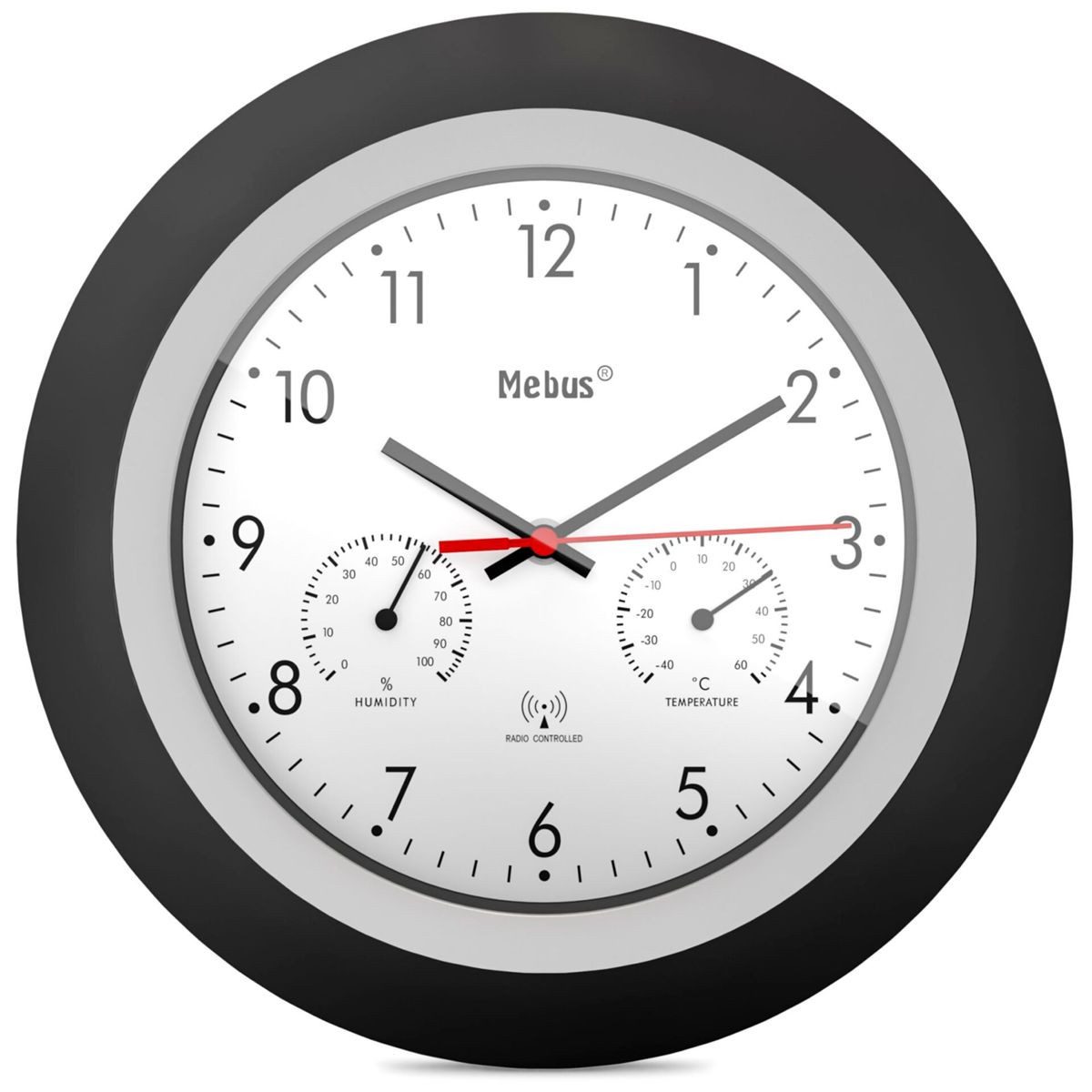 Wecker 19449 Funk-Wanduhr mitThermo-/Hygrom.