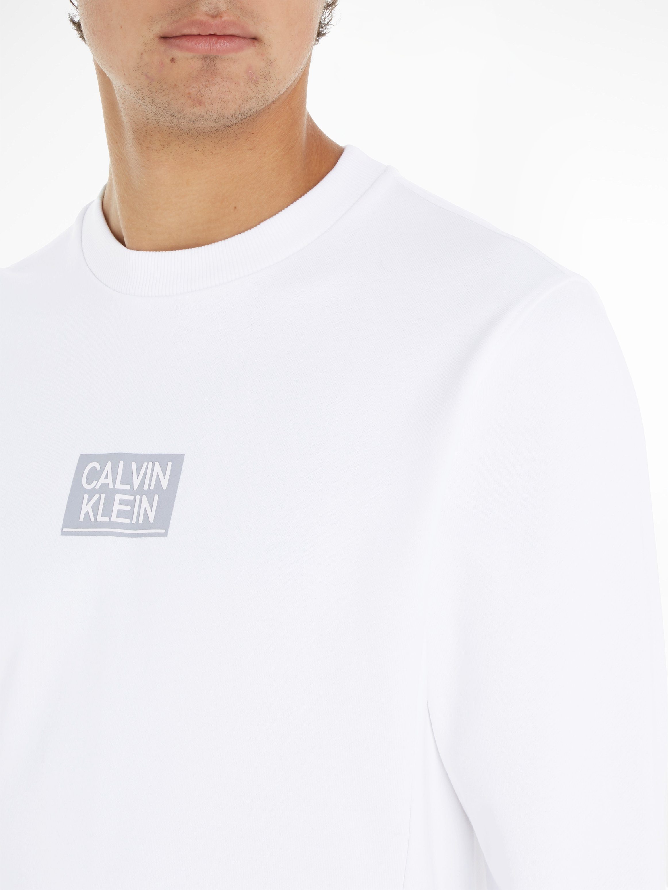 Bright GLOSS Klein White STENCIL Sweatshirt SWEATSHIRT Calvin LOGO