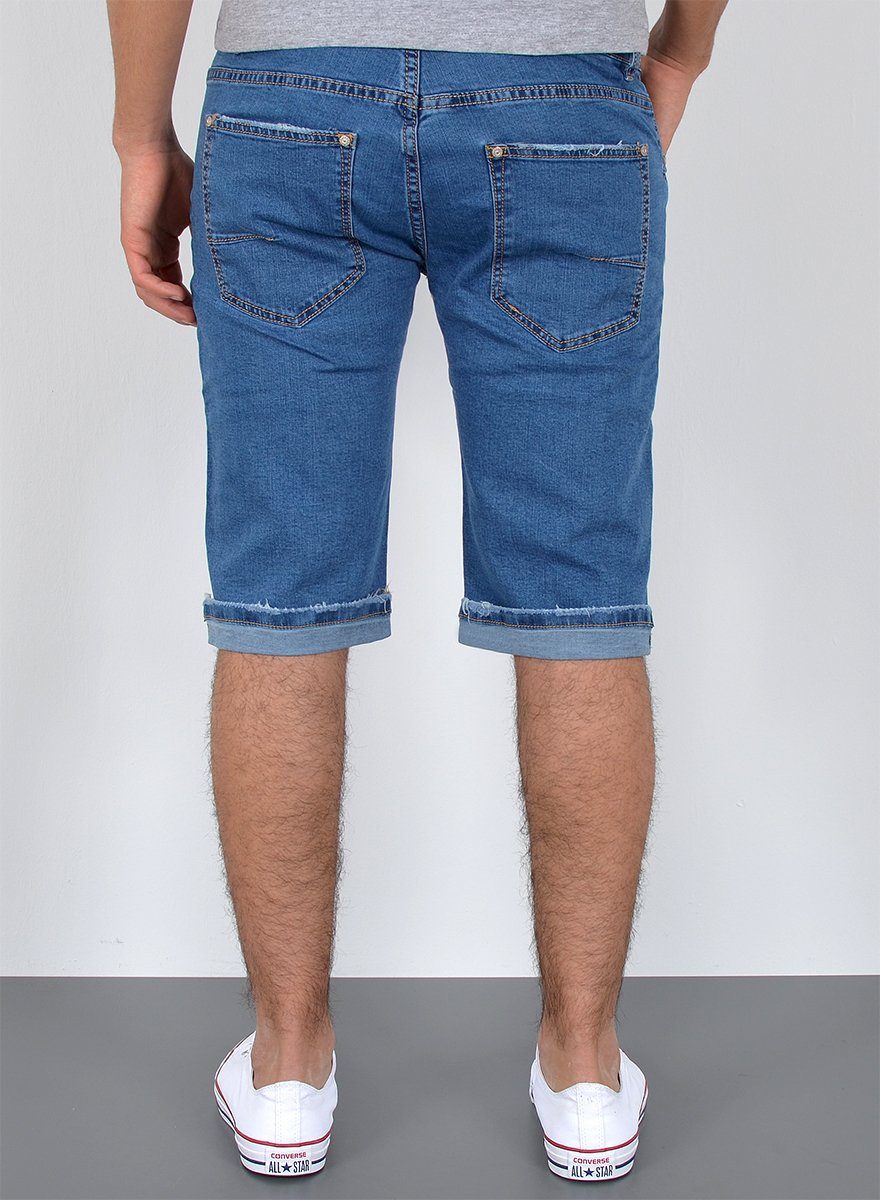 Jeans Regular Comfort Shorts Übergröße im Jeans Capri Pocket, Jeanshose Plussize bis / Jeanshose mit Hose Jeansshorts Hose, Sommer kurze Shorts A373 Shorts Shorts Herren Herren Jeansshorts Große Capri Herren Look, Herren Hose Blau Shorts, Stretch, kurze Herren Jeans Rissen A382 Größe, Herren Herrren ESRA Jeans Straight mit Capri Destroyed mit 5 für