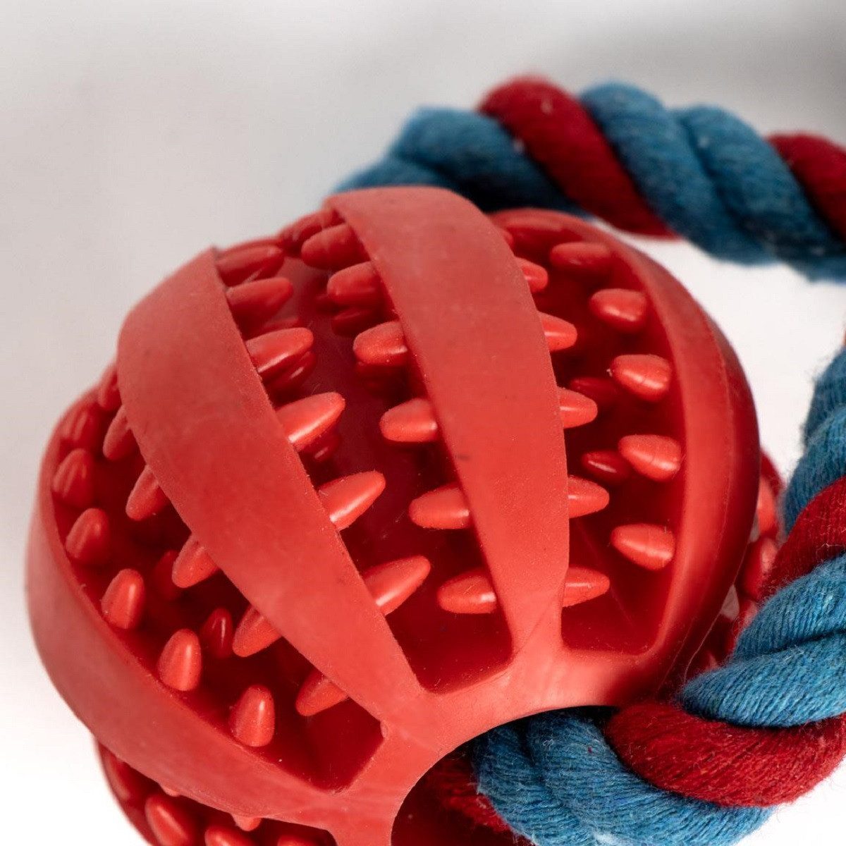 Spiderman Tierball Hundespielzeug – Ball mit Seil für Zieh- & Wurfspiele