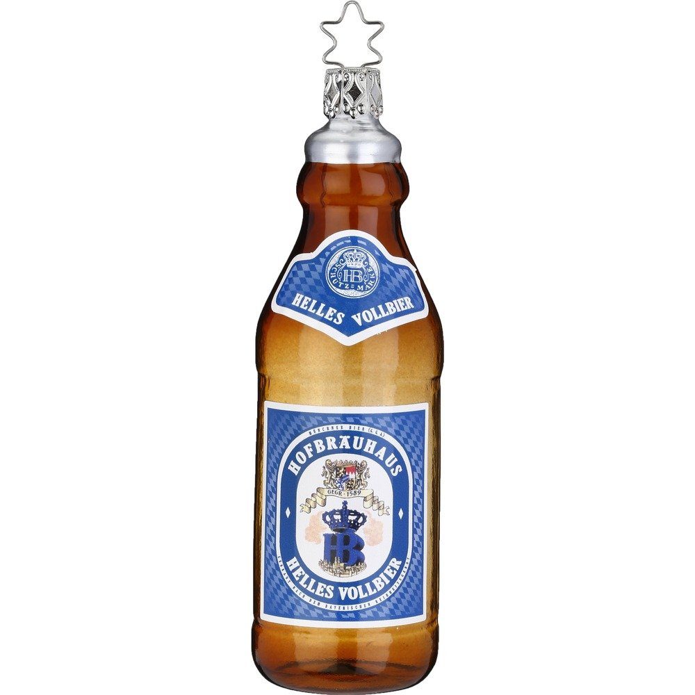 INGE-GLAS® Christbaumschmuck Bierflasche HB 13.5 cm - Weihnachten