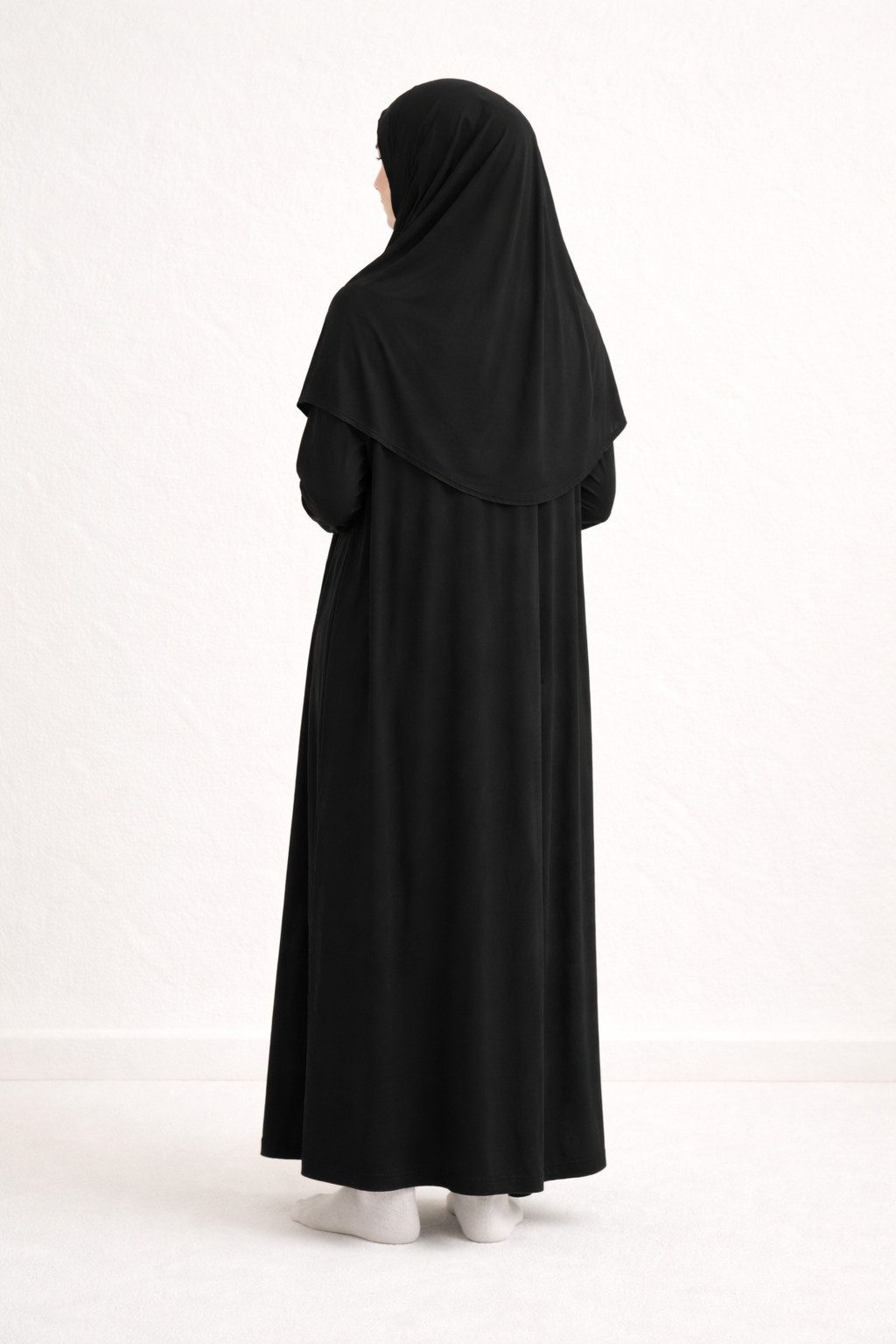 Modavitrini Tunikakleid Gebetskleid mit Hijab islamisches Kleid Kaftan Jilbab Abaya Namaz (Einteilig) komplett Set einteilig