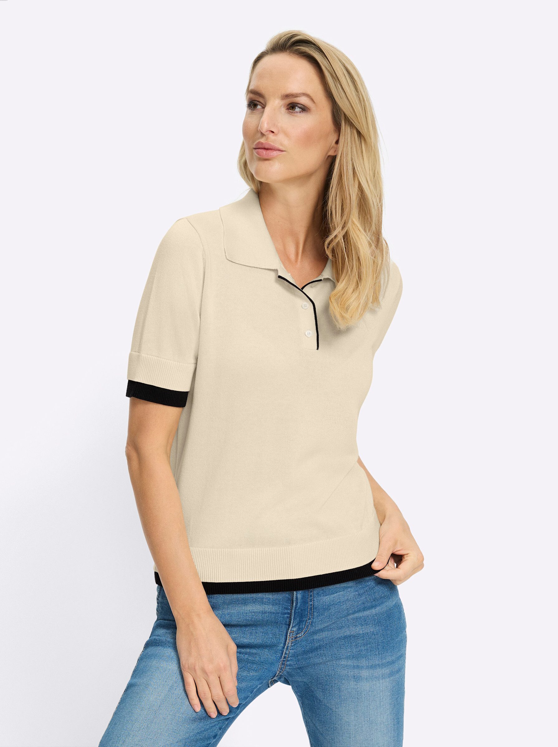 heine Strickpullover Pullover Kurzarm