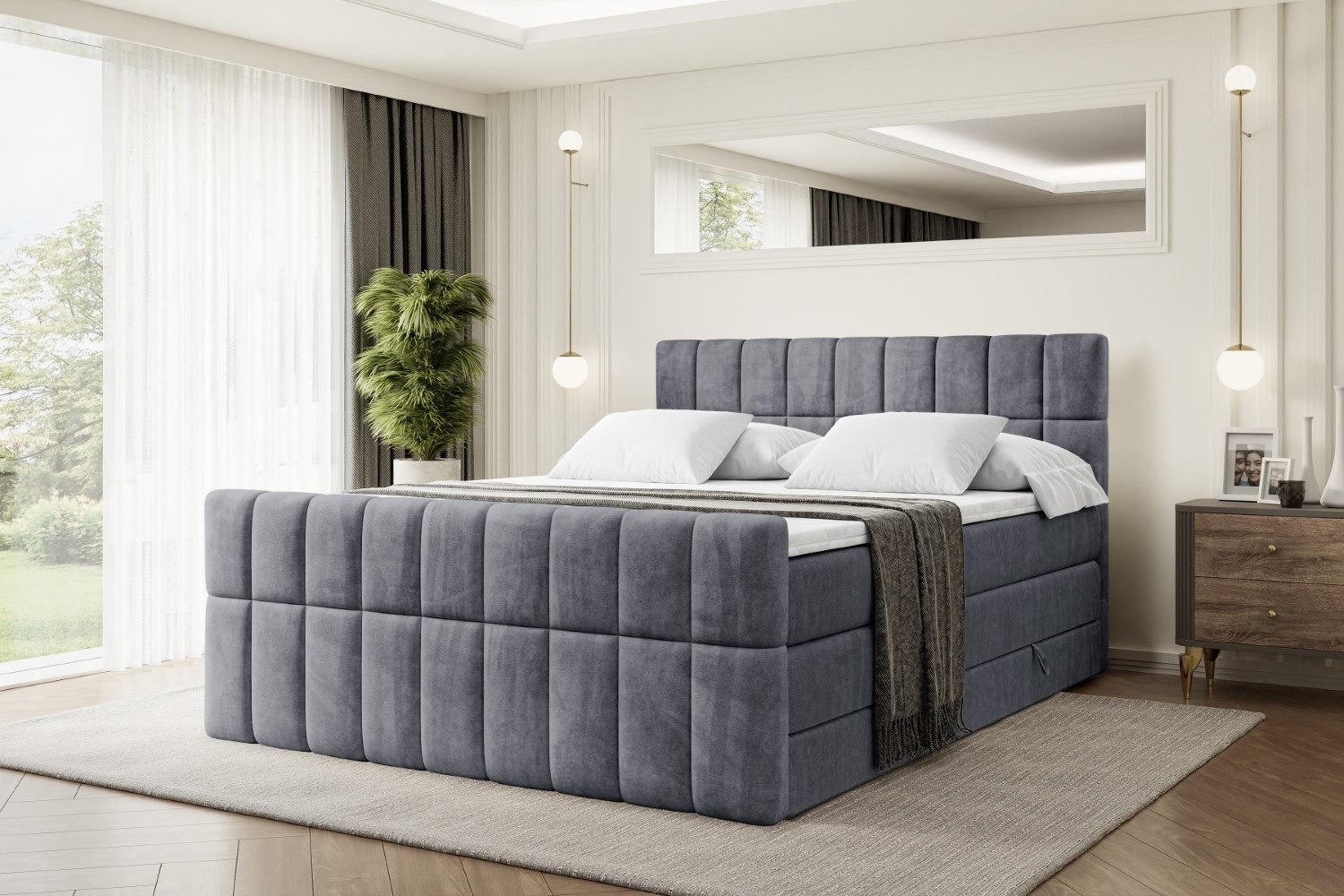 ALTDECOR Boxspringbett MIAMI-Z KING (Multipocket-Matratze H4, günstig online kaufen