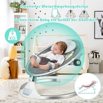 COSTWAY Babywippe Babyschaukel, mit Musik & Timing- & Bluetooth