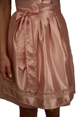 Entari Dirndl Trachtenkleid 517gt Rose Weiß gepunktet Golden Trachten (3tlg) gepunktet