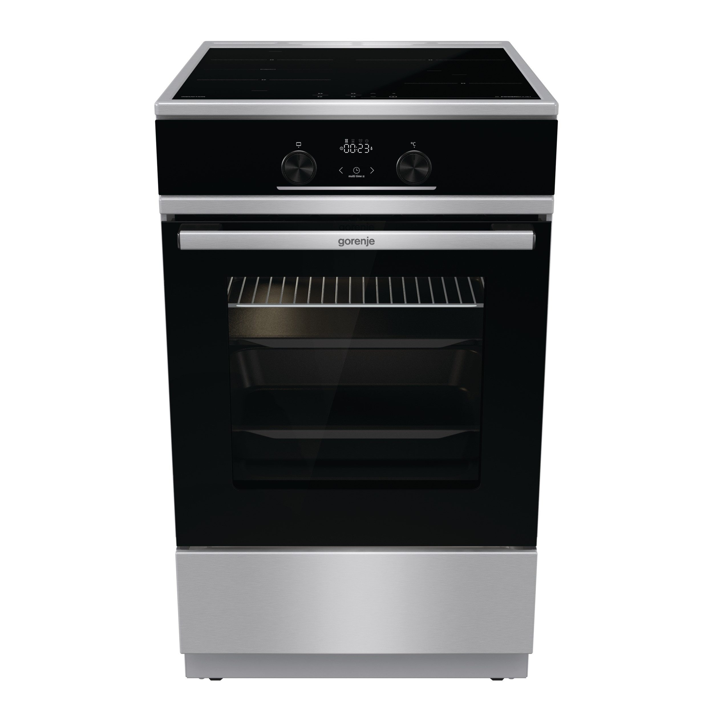 GORENJE Induktions-Standherd, mit 1-fach-Teleskopauszug, Aqua Clean, Standherd mit Induktionskochfeld und Teleskopauzug