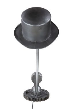 GILDE Tischleuchte GILDE Lampe Hut - silber - H. 68cm x B. 32cm