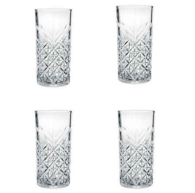 Pasabahce Стекло-Set Timeless-52800, Glas, Trinkgläser 4-er Set Kristall Optik, Spülmaschinenfest