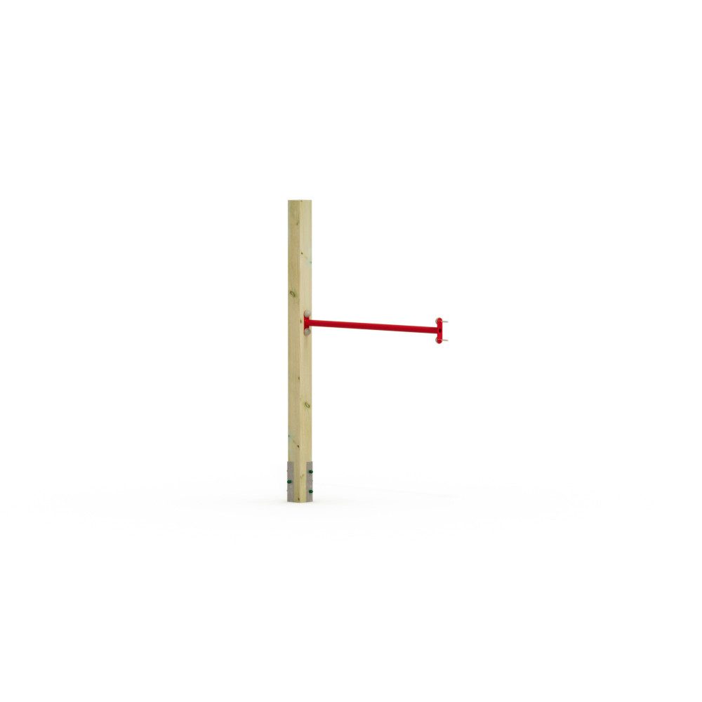 Wickey Spielturm-Erweiterung Turnanbau Fit Tumble 101 – Turnspaß an Spielturm / Schaukel, (Spielturm-Erweiterung Turnreck - Ideal zur Förderung von Kraft & Koordination, Turnanbau mit Reckstange - Inklusive Holzpfosten, Anker & Schrauben), Robuste Stahlko