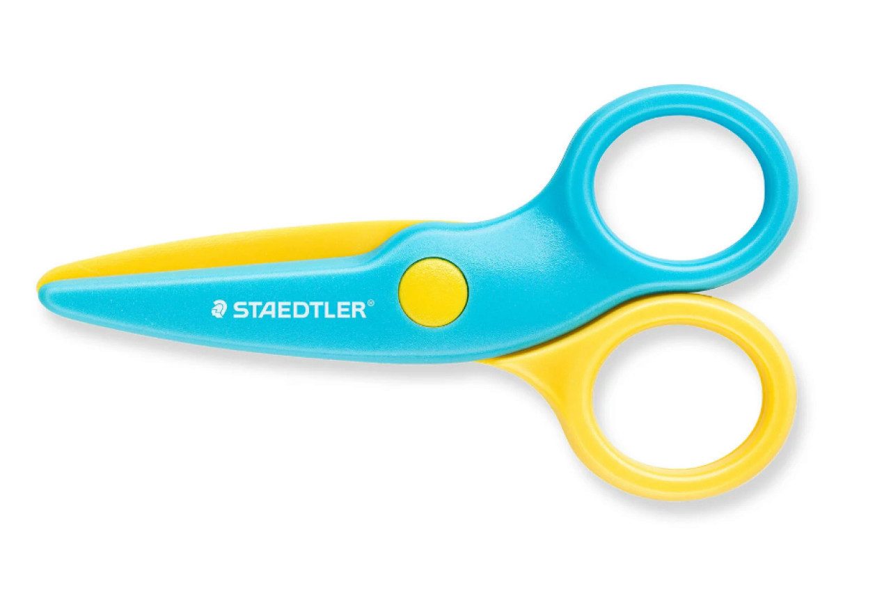 STAEDTLER Bastelscheren STAEDTLER Noris junior Kinderschere türkis/gelb abgerundet