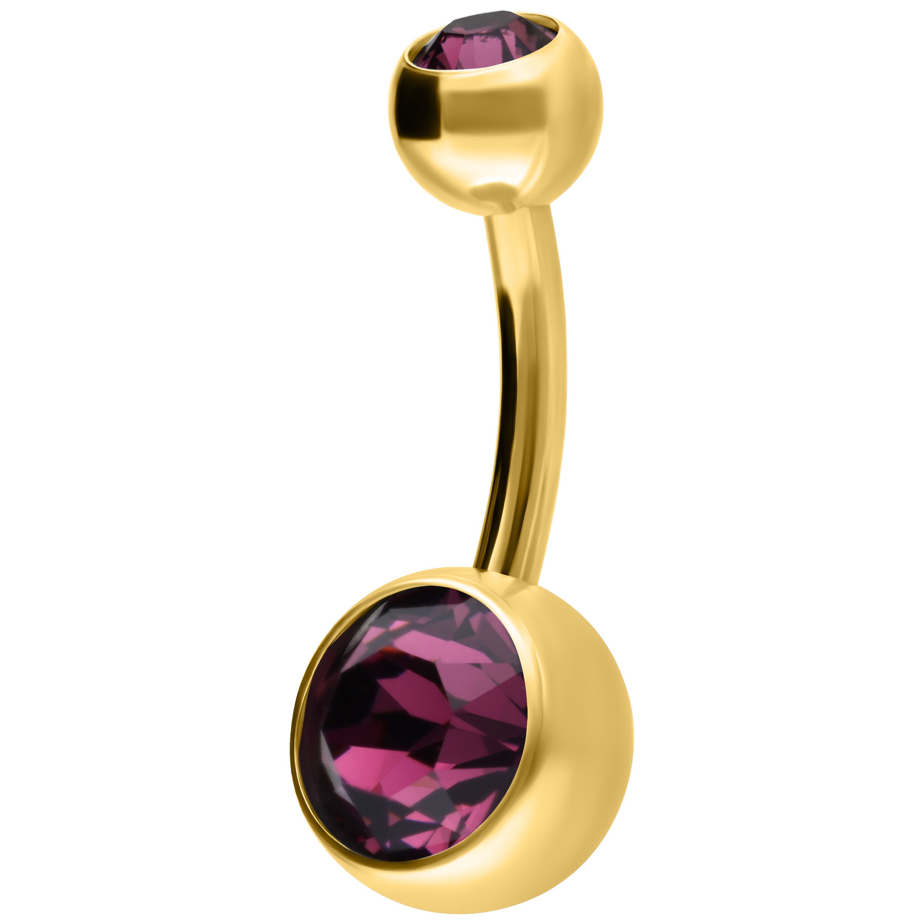 Wildcat Bauchnabelpiercing Multicut Double Jewelled Navel Bananabell für Bauchnabel, 1 Stück, Edelstahl - wasserfest, langlebig, hautverträglich – Bild 3 von 5
