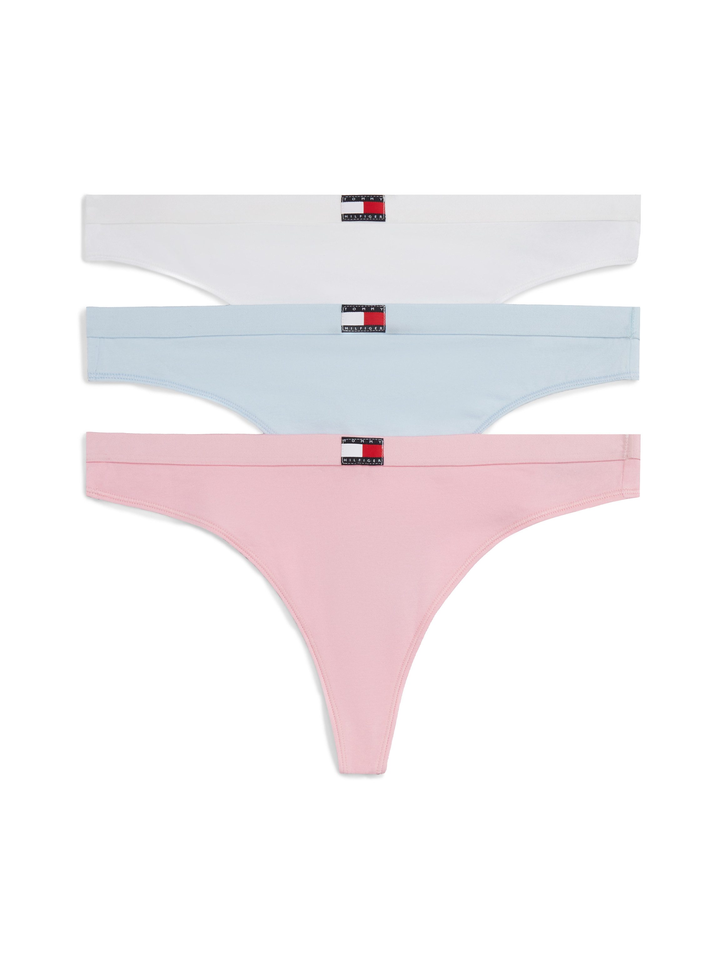 Tommy Hilfiger Underwear String 3 PACK THONG (EXT.SIZES) (3-St) basic, elastischer Bund, unifarben