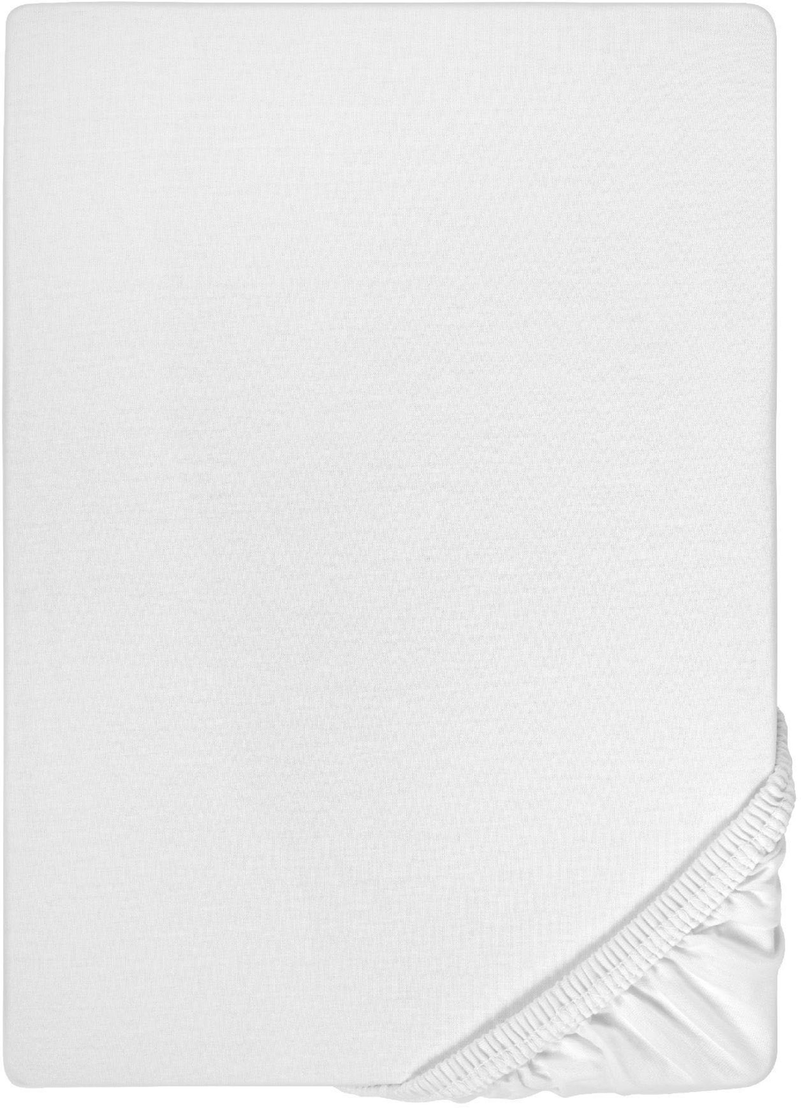 Biberna Spannbettlaken 0077866 Deluxe Jersey-Elastic Spannbetttuch 97% Baumwolle, Jersey-Elasthan, Gummizug: rundum, (1 Stück), Jersey mit Elasthan, Rundumgummi, bügelfrei, ab Größe 90 x 190 cm i