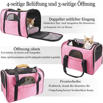 Lubgitsr Tiertransporttasche Transportbox Katze Katzen transportboxen, Faltbare katzentasche