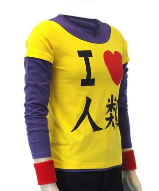 GalaxyCat Kostüm Cosplay Langarmshirt von Sora mit 2 roten Schweißb, Cosplay Shirt von Sora