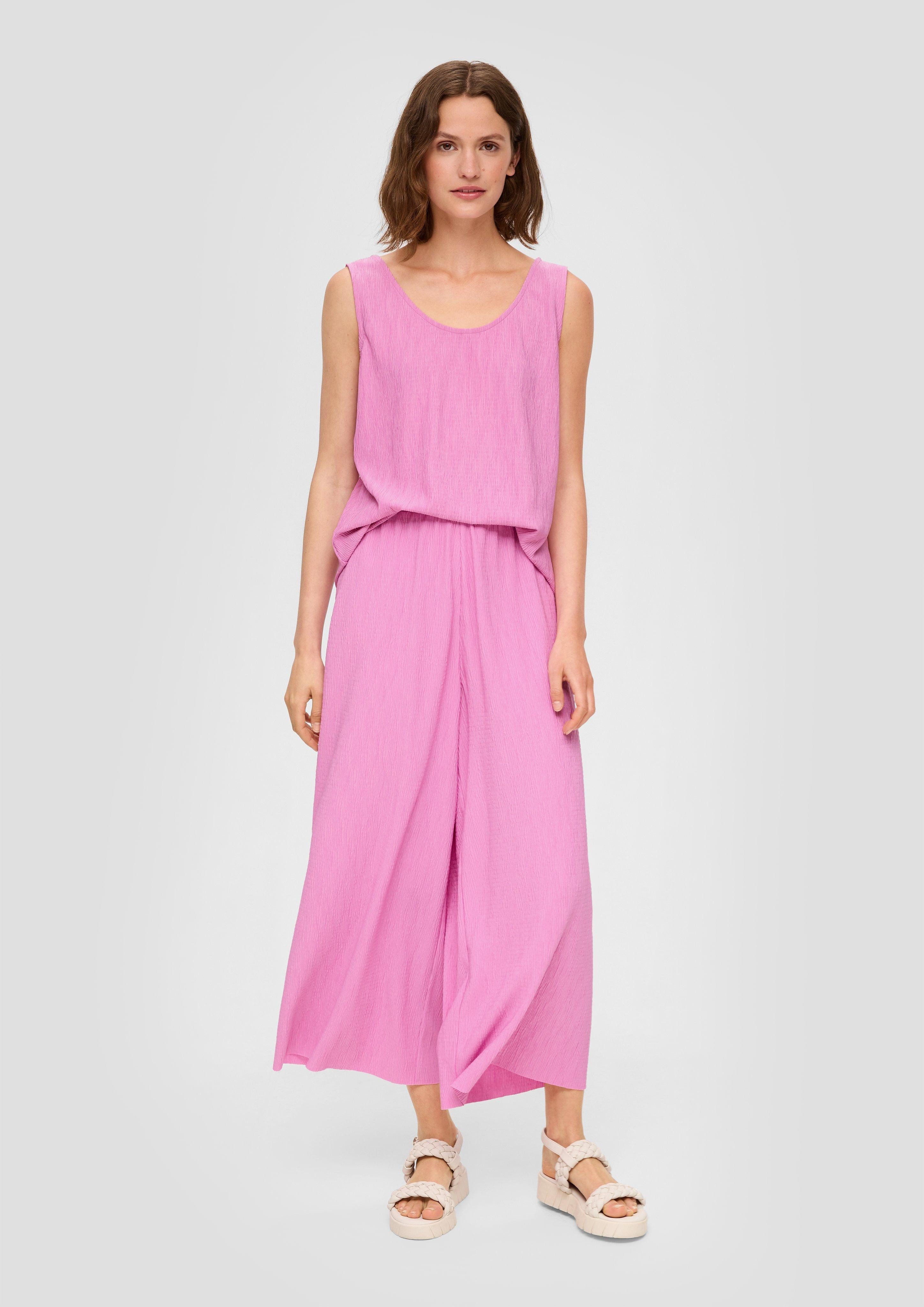s.Oliver 7/8-Hose Plissierte Wide-Leg-Hose mit Elastikbund günstig online kaufen