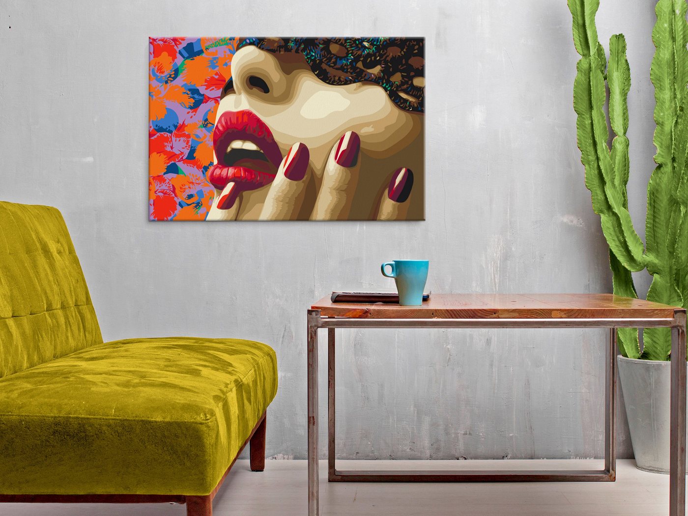 Thumbnail - Artgeist Malen nach Zahlen Burgundy Lips