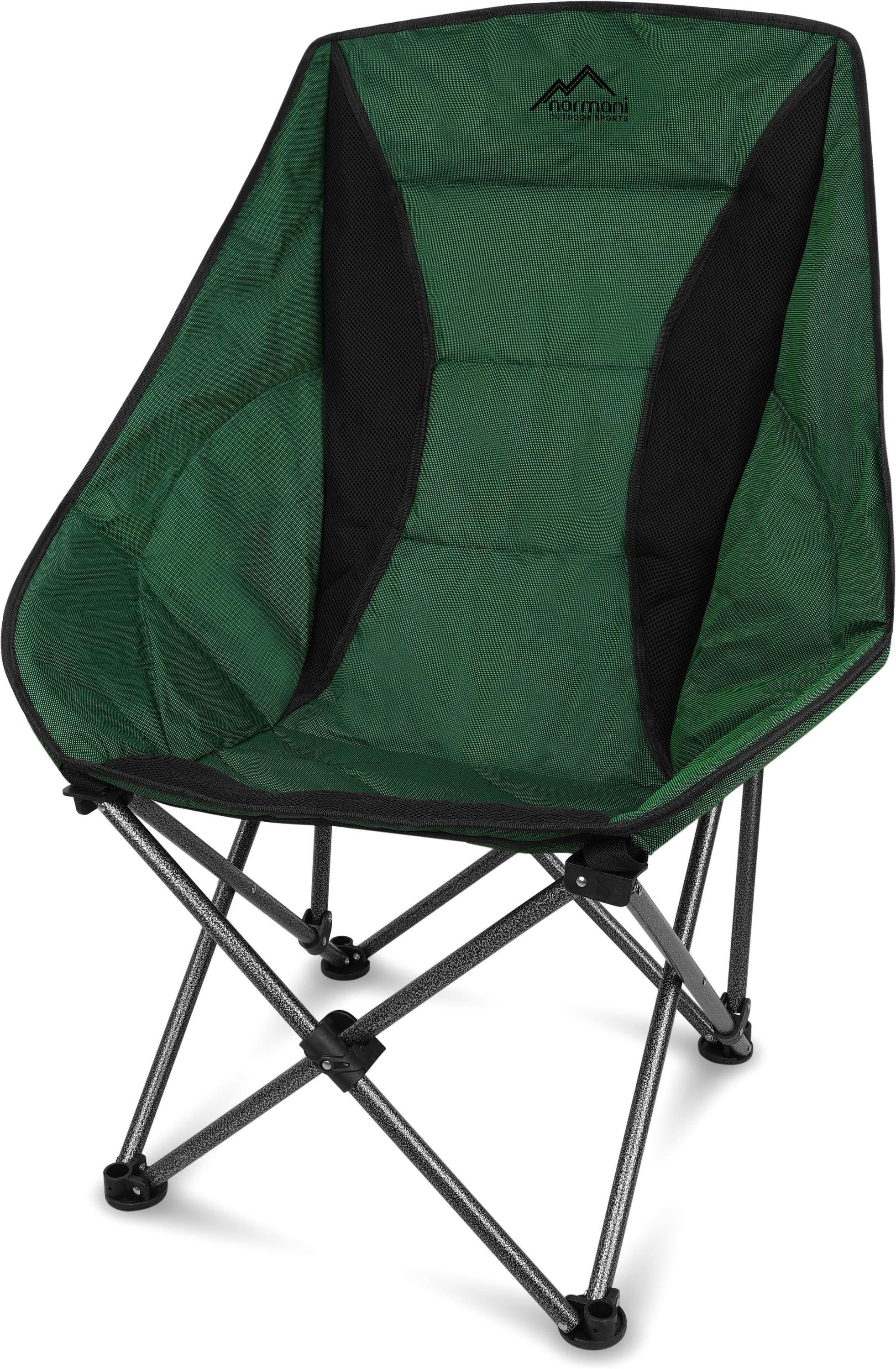 normani Campingstuhl Campingsessel Ontario, Campingstuhl Angelstuhl mit Getränkehalter - Gartenstuhl bis zu 150 kg