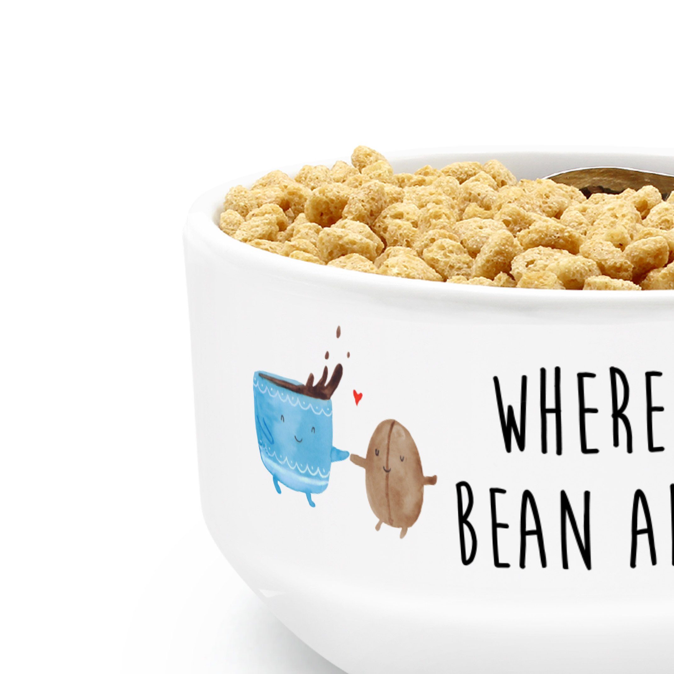 Mr. & Mrs. Panda Müslischale Kaffee Bohne Weiß Geschenk, lustige