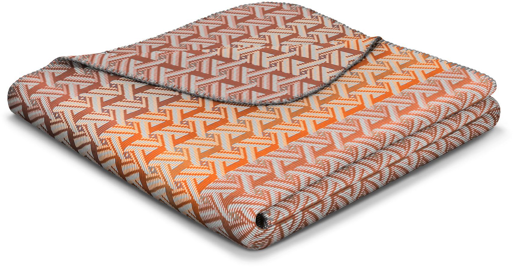 Wohndecke Braided, Biederlack, mit geketteltem Zierstich, mediteranes Streifenmuster